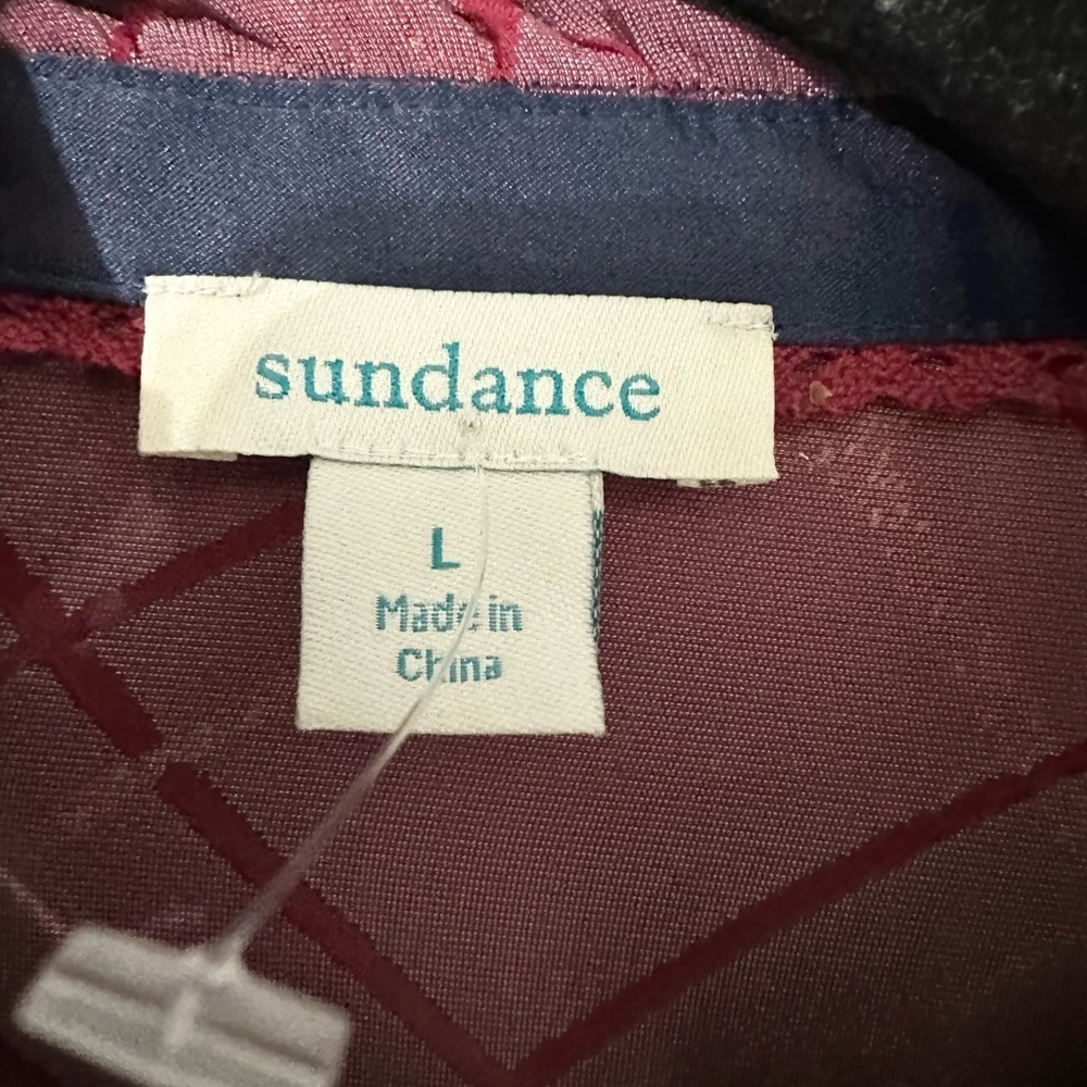 Sundance Gretel Plaid Velvet Ruffle Blouse Top large silk blend - Picture 2 of 4